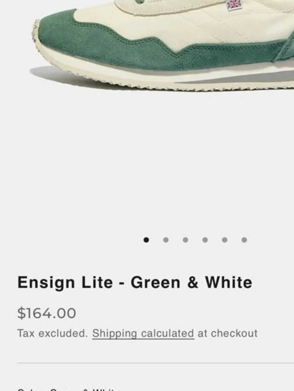 Walsh white and green trainers